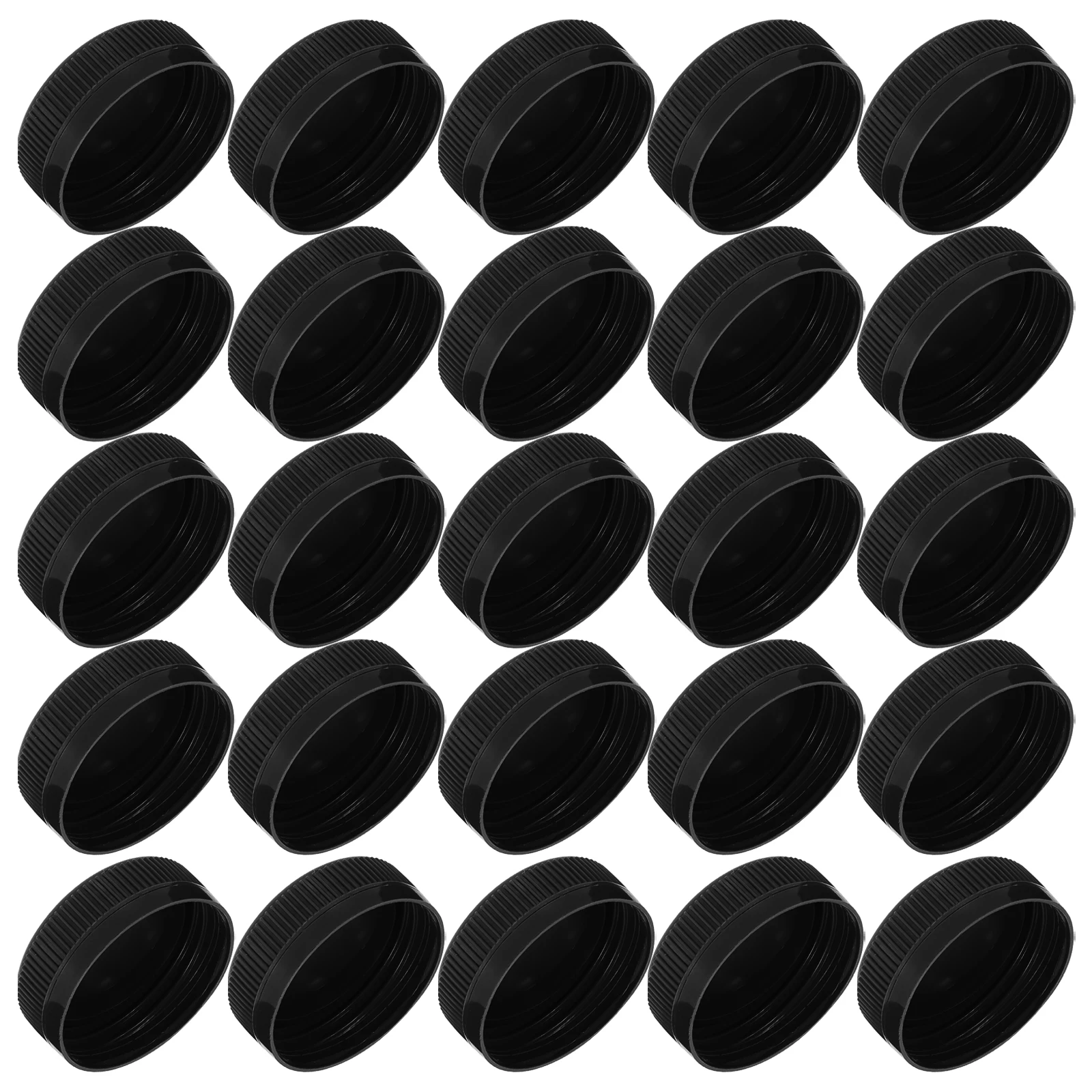 

100 Pcs Crafts for Plastic Bottle Cap Accessories Caps Tops Sealing Black with Screw