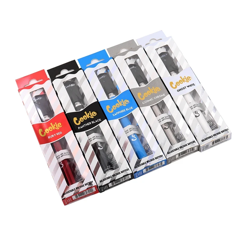 10 قطعة Cookis 900 مللي أمبير قابل للتعديل الجهد Vape بطارية نفطة أطقم 510 موضوع التسخين المسبق بطارية المرذاذ القلم لعربات الخراطيش