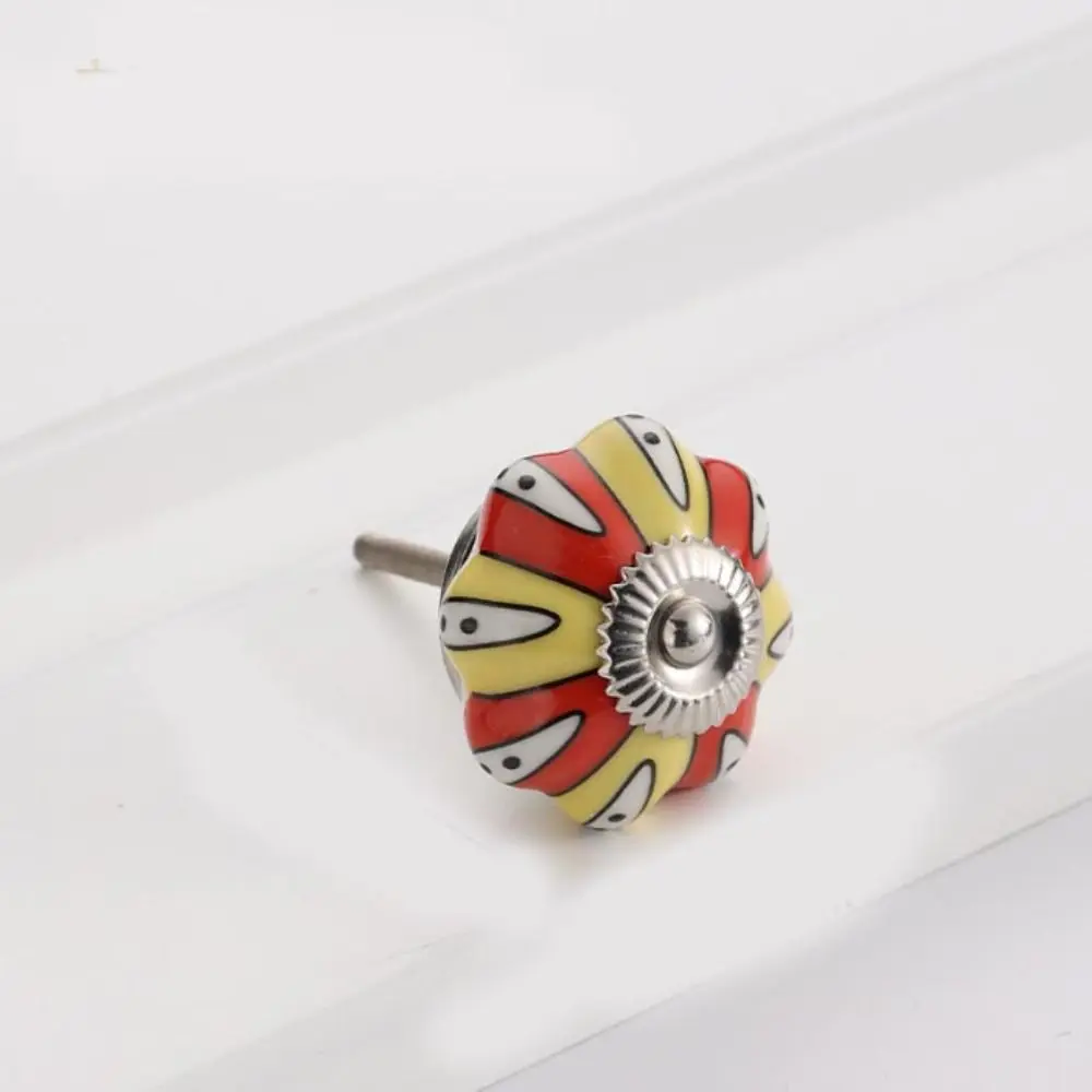 بسيطة ثقب واحد السيراميك اليقطين مقبض جولة خمر الباب مقابض سحب النمط الأوروبي موضة مقابض أدراج خزانة مشروبات #2