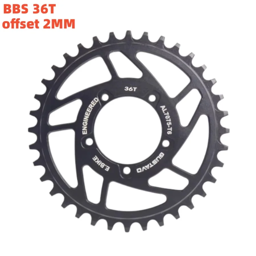 GUSTAVO Elektrofahrrad Kettenblatt für BAFANG BBS01 BBS02 Mittelmotor Kettenrad 36/38/40/42/44/46/48/52 Zähne