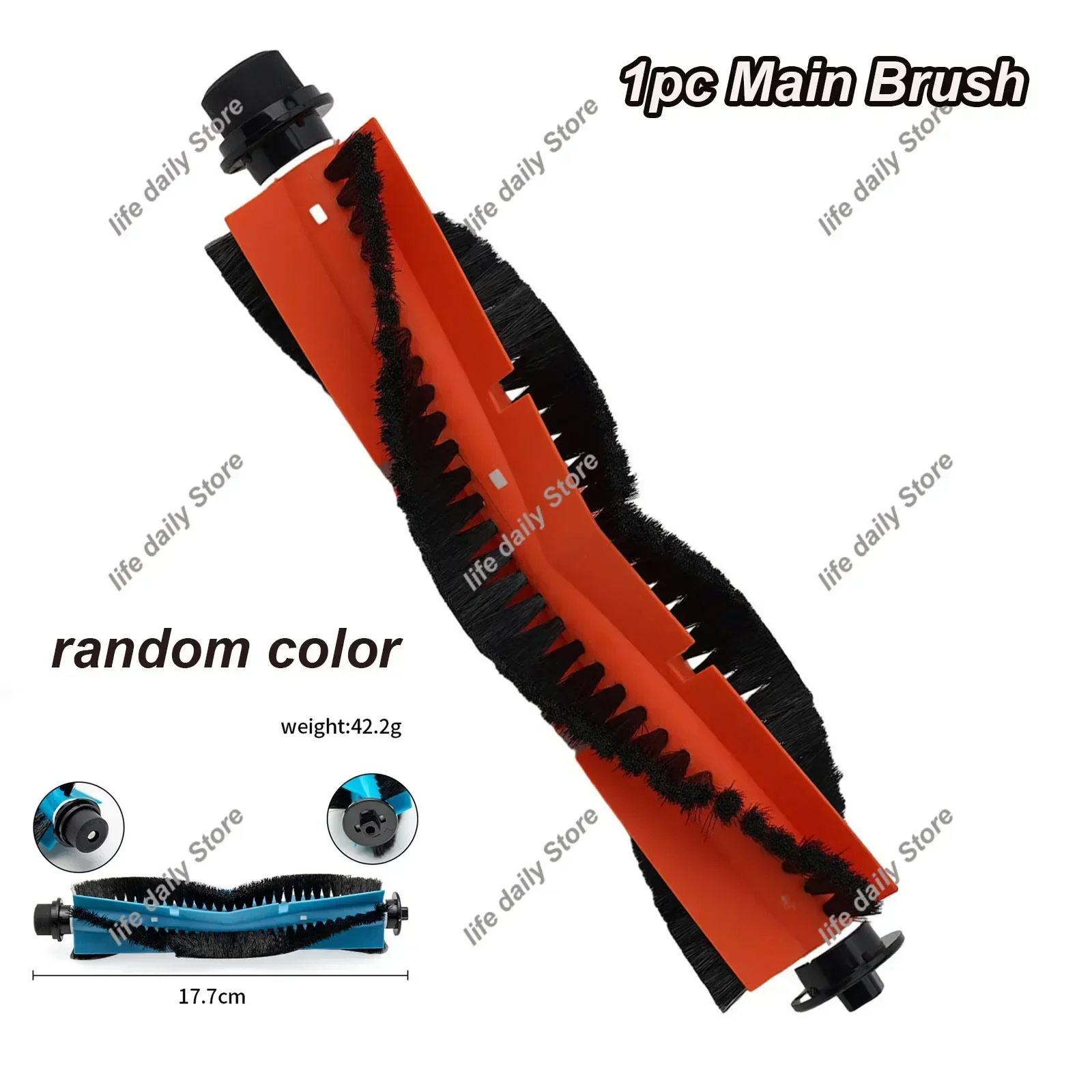 

1pc Main Brush Roller Brush For Robot Vacuum Cleaner For ABIR For -X5,X6,X8 Vacuum Cleaner Central Brush Random Color For Home