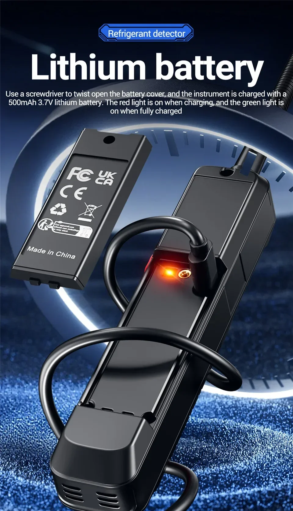 Kältemittelgas-Leckdetektor ANENG HD02 Klimaanlagen-Detektor Halogen-Detektor Hochempfindlicher R22/R32/R134a Lecktester – Detail 8