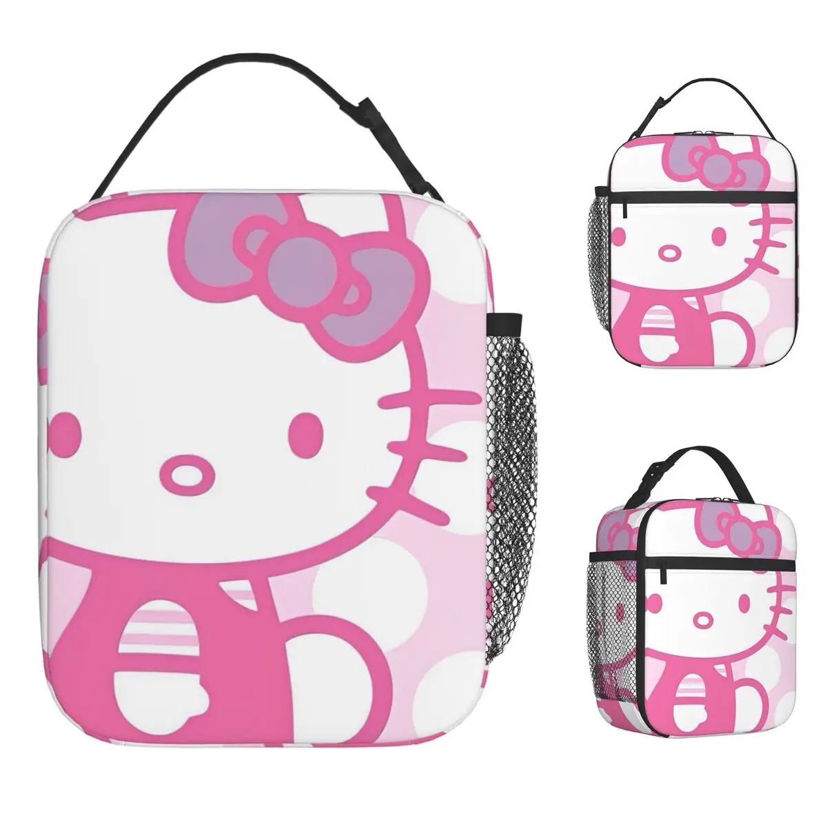 

Hello Kitty Kawaii Insulated Lunch Bag Thermal Bag Reusable Meal Container High Capacity Tote Lunch Box Bento Pouch Work Picnic