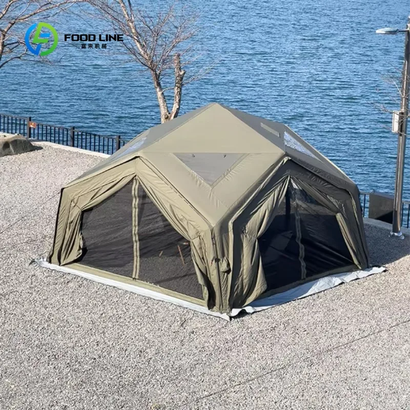 Customized Air Tent-Army Green Large Inflatable Beach Tent Glamping Portable Design for Outdoor Camping
