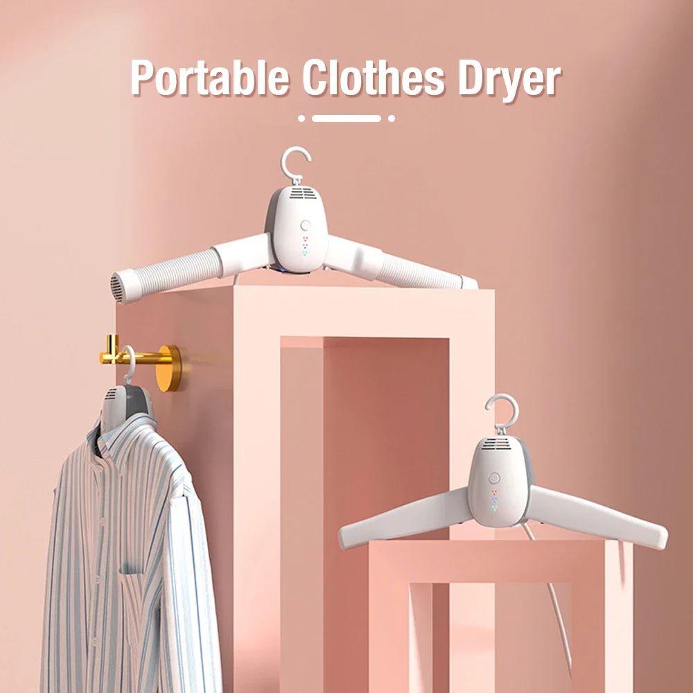 

Mini Electric 110-220V Portable Heated Clothes Dryer Drying Machine Foldable Heater Hanger Portable Drying Rack Hangers