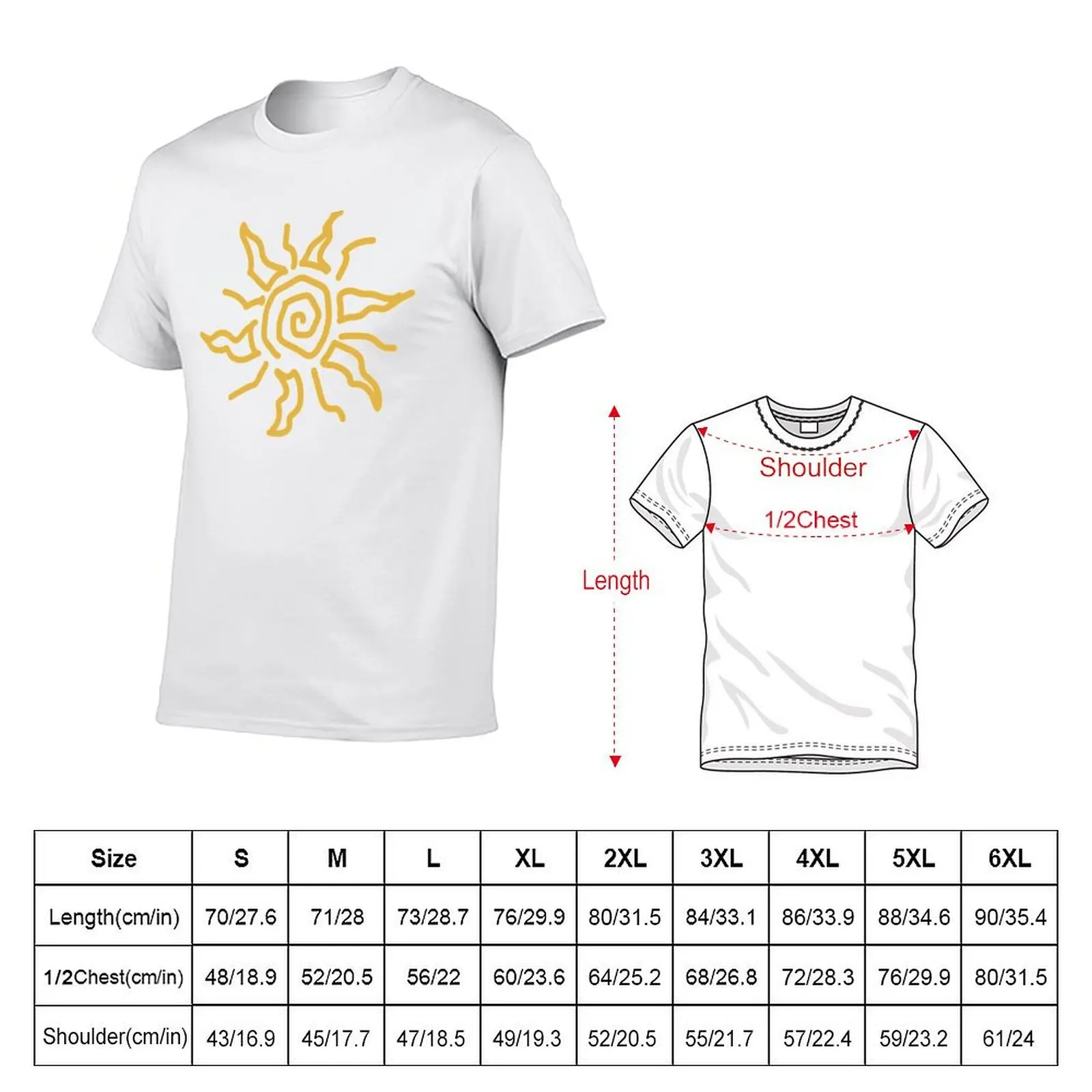 Squiggly Sun T-Shirt Summer Print Short Sleeve Tee
