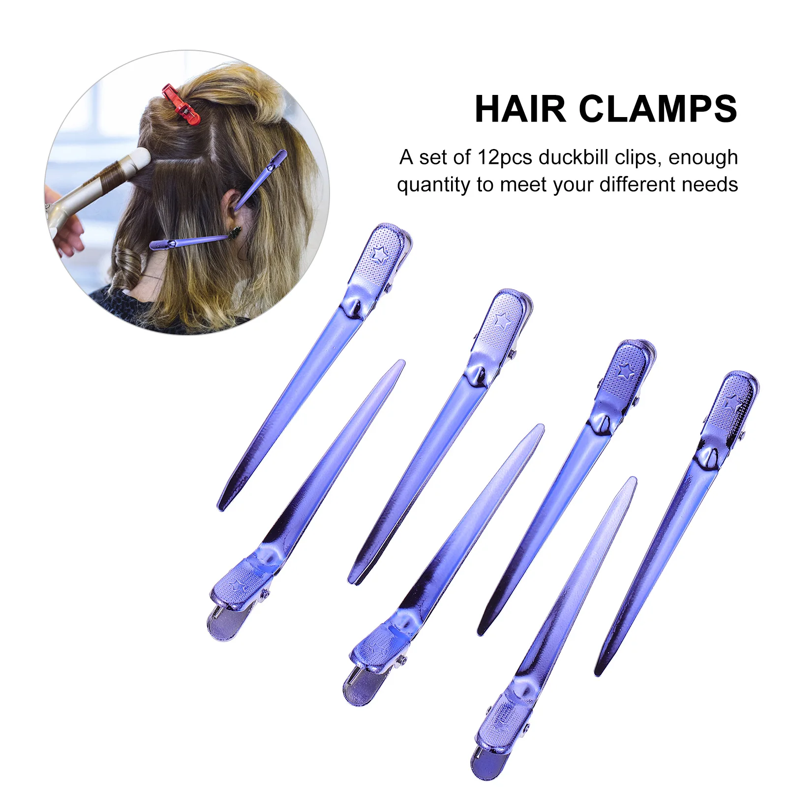 

12 Pcs Hair Clip Clips Hairdressing Styling Beauty and Tools Plastic Barber Salon Accessories Supplies