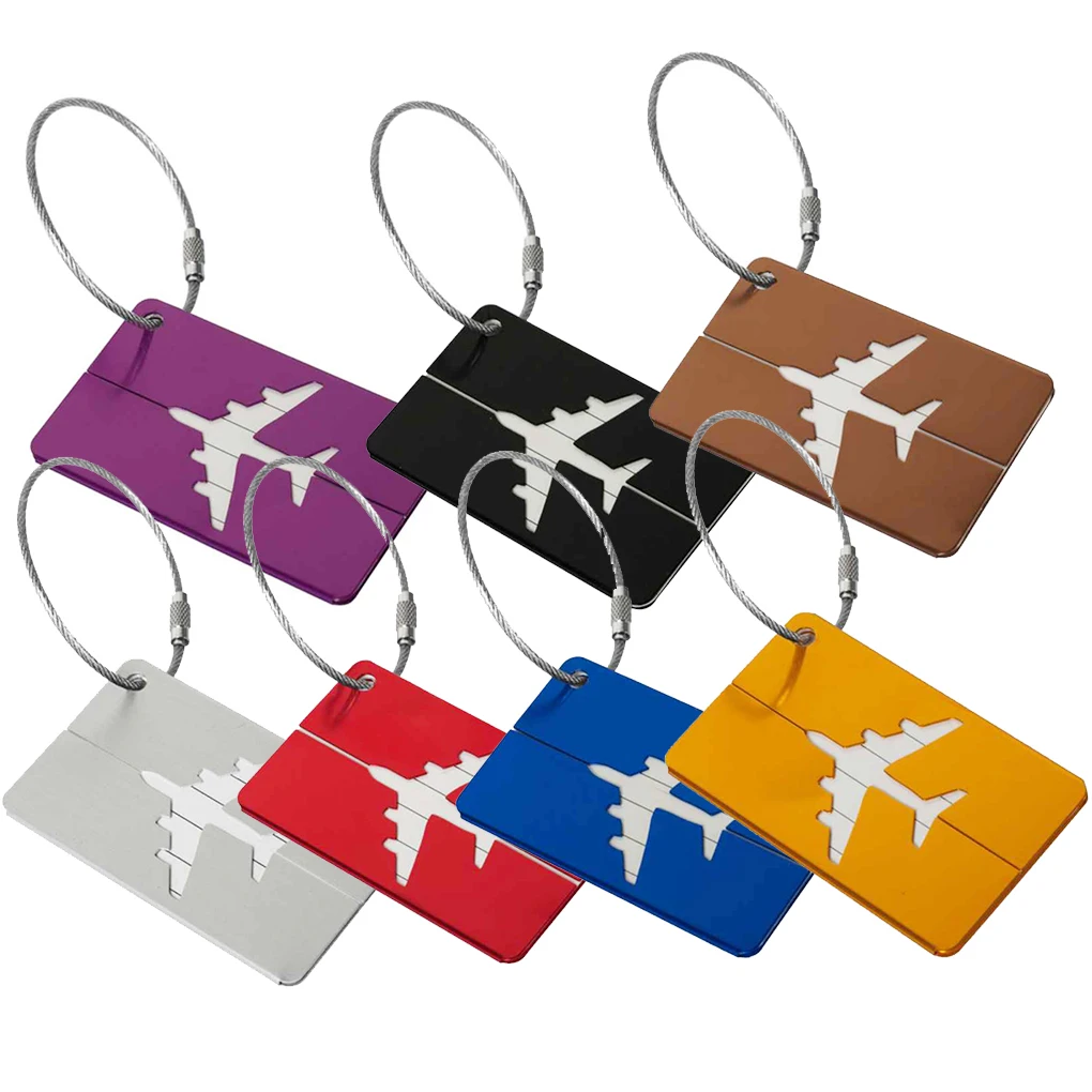 Metal Travel Luggage Tags Baggage Name Tags Suitcase Address Label Holder Aluminium Alloy Luggage Tag Travel Accessories