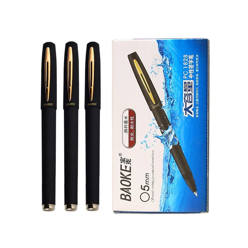 3pcs/set Large Capacity Gel Pen set 1.0/0.7/0.5mm Signature Handwriting Pens Carbon Black/Blue/Red Ball Pen Stationery