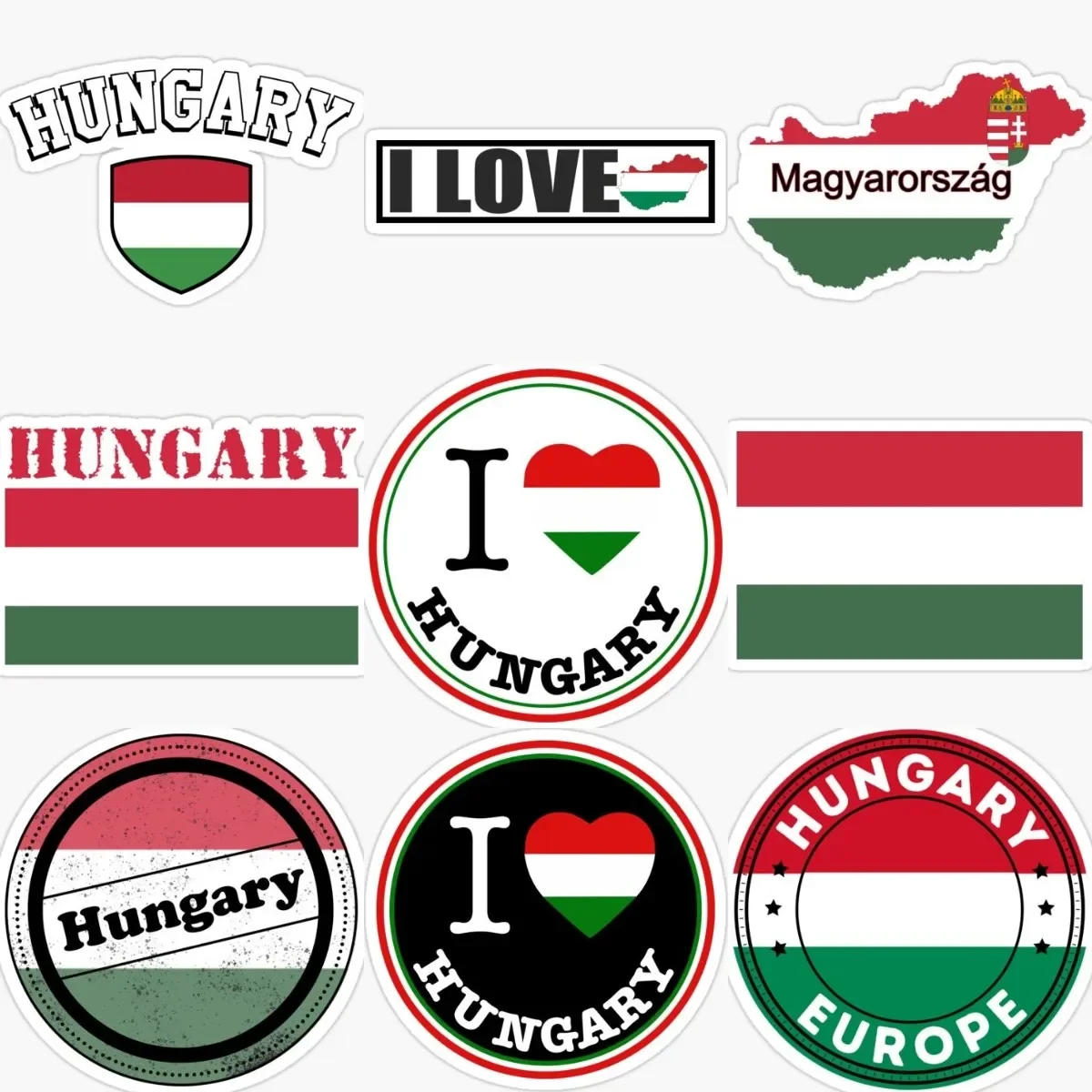 

Hungary HU Flag Map Badge Sticker for Decorate Laptop Car Window Van Bumper Camper Wall Room Truck Van Camper Bicycle Off-road