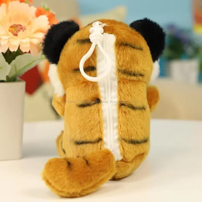 LLavero felpa 15cm/6 pulgadas, tigre para muñeca, colgante, regalo fiesta para niña, accesorio para mochila