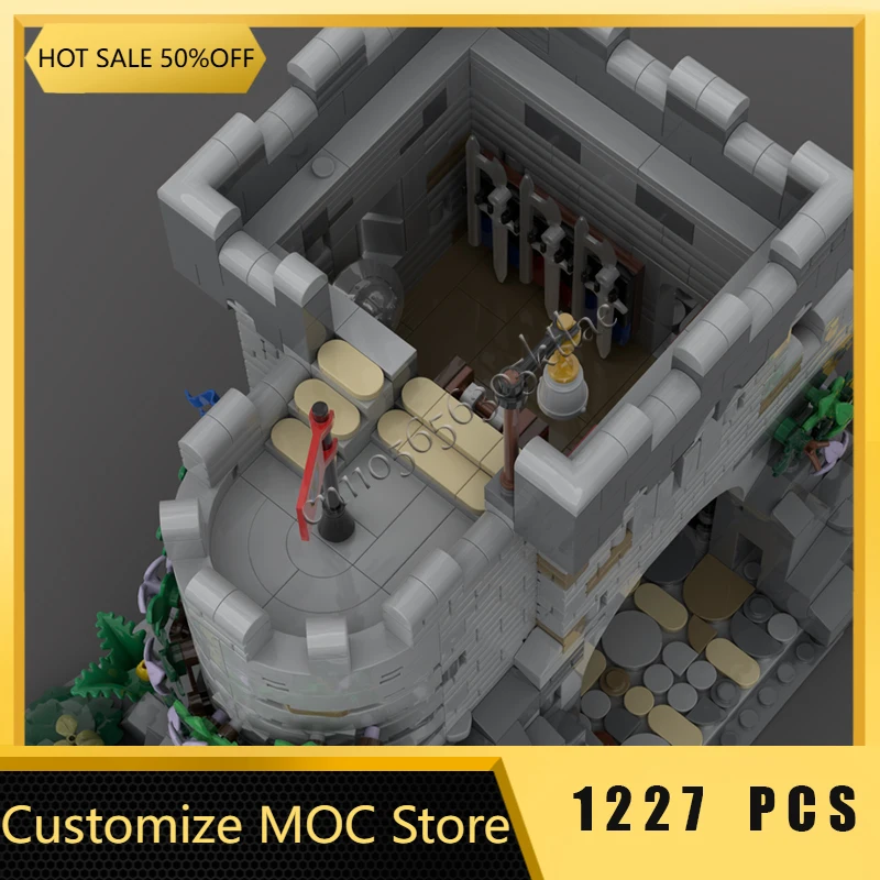 1227 パーツ MOC 中世の監視塔絶妙なビルディングブロックモデル子供のための組み立てディスプレイおもちゃハロウィンサプライズギフト