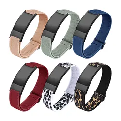 Customized Elastic Strap Bracelet for Girl Boys Teenagers,Engrave Words Name Number Stainless Steel Bracelet,Multiple Color