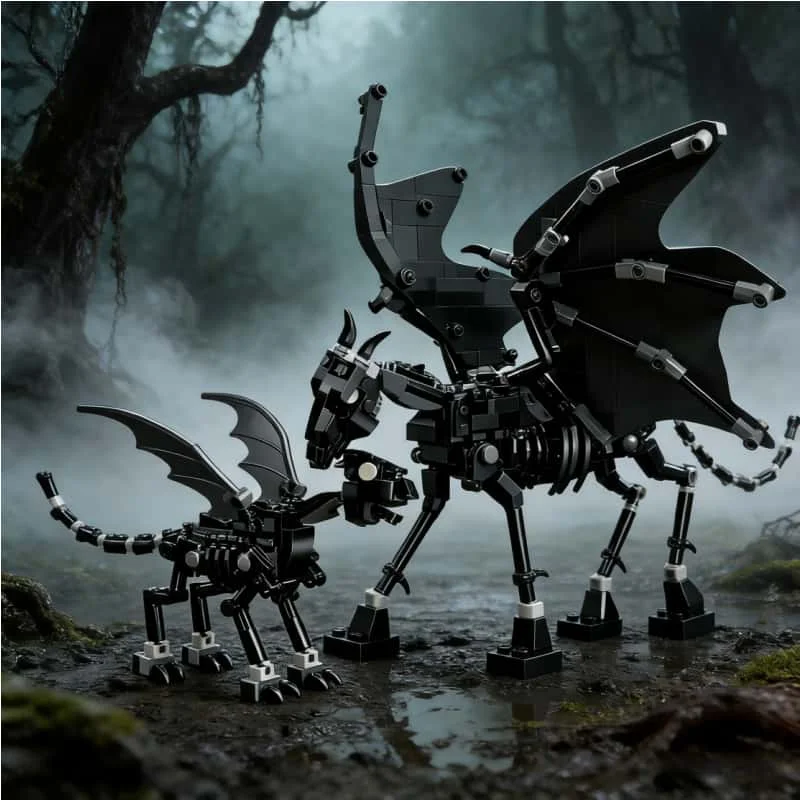 

2026 New Moon Night crow Building Blocks Basic Model Dead Tree Brick Creative Model Decoration Adult Christmas Birthday Gift