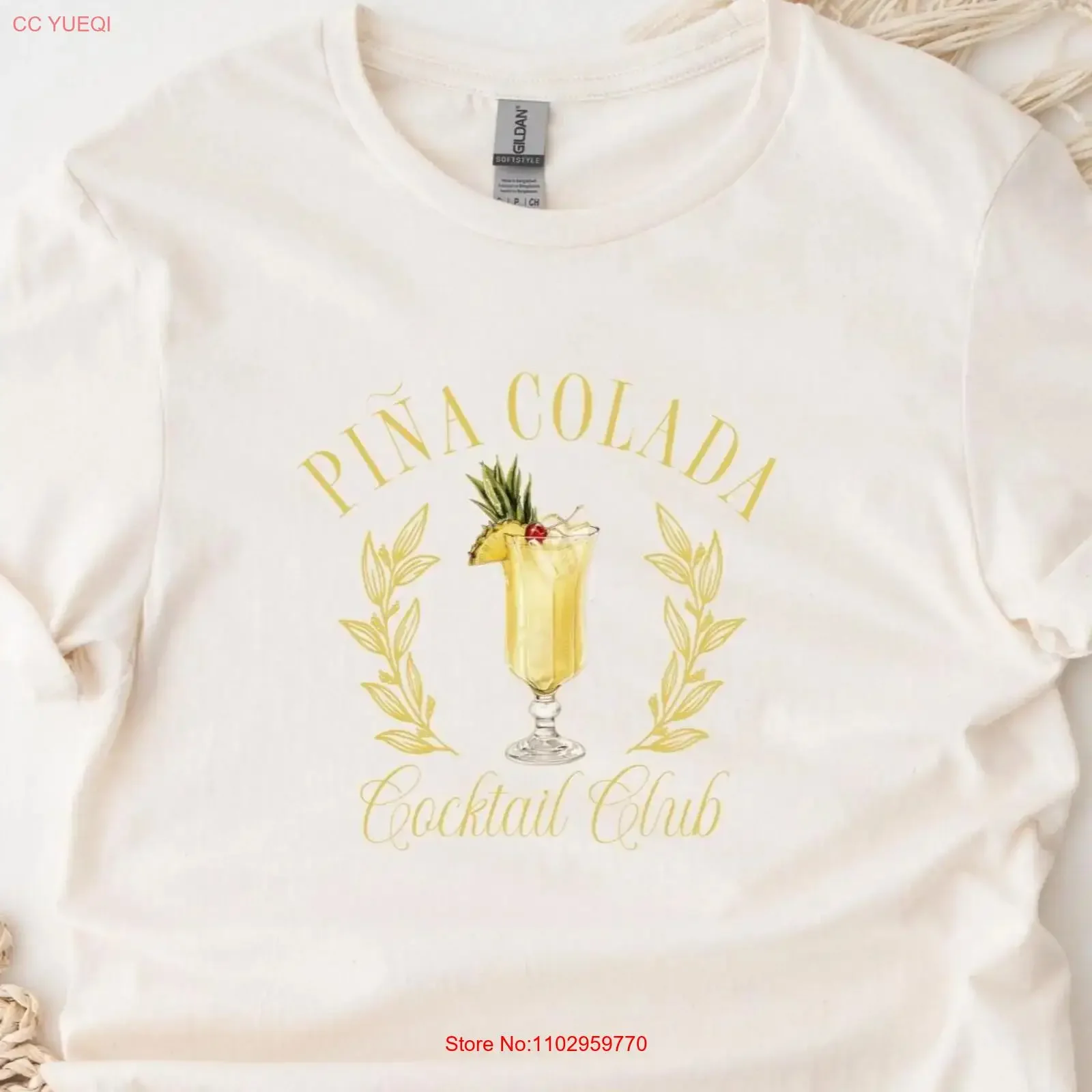 Piña Colada Club de cóctel camiseta bebida Tropical vacaciones de verano recuerdo silencioso lujo niñas viaje traje Pina amante vintage