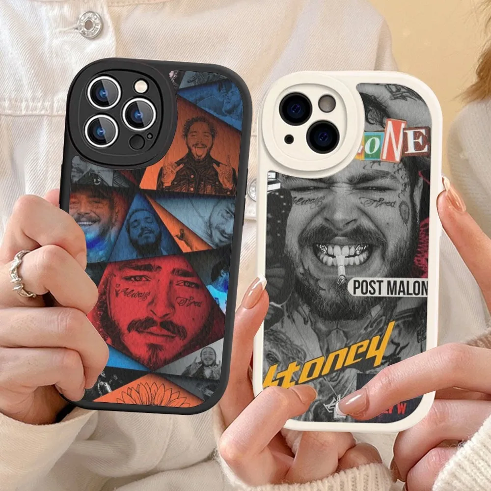 

Post M-Malone Singer Phone Case Hard Leather For IPhone 14 13 12 Mini 11 14 Pro Max Xs X Xr 7 8 Plus Fundas