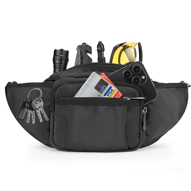 

Multifunctional Large Capacity Fanny Pack with Water Bottle Holder for Men Women Waist Bag Outdoors Workout Sports Running Pack