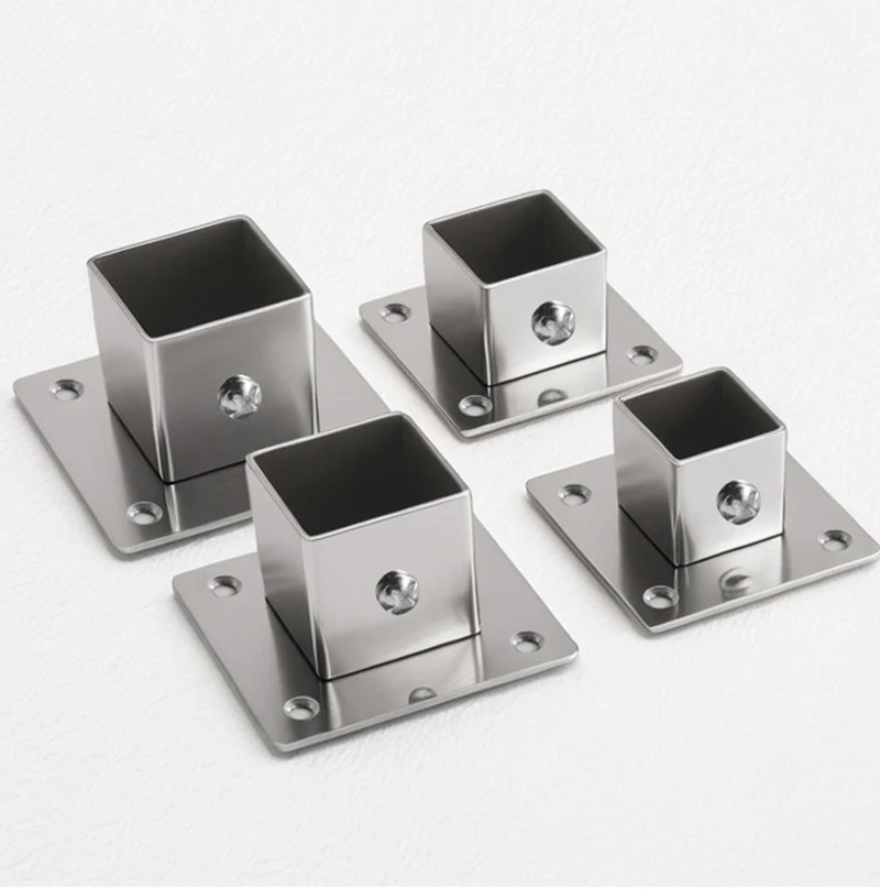 Stainless Steel Square Tube Connector 25-30-35mm Outer Diameter Elbow Corner Joint Tube Fitting Base for Fence Rail Clamps ﻿