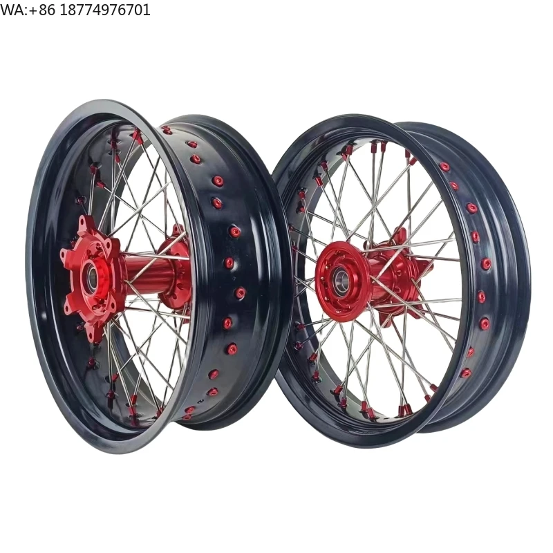 

Best Selling With High Quality Supermoto Wheels Rims Set Red Hubs Fit CRF250R