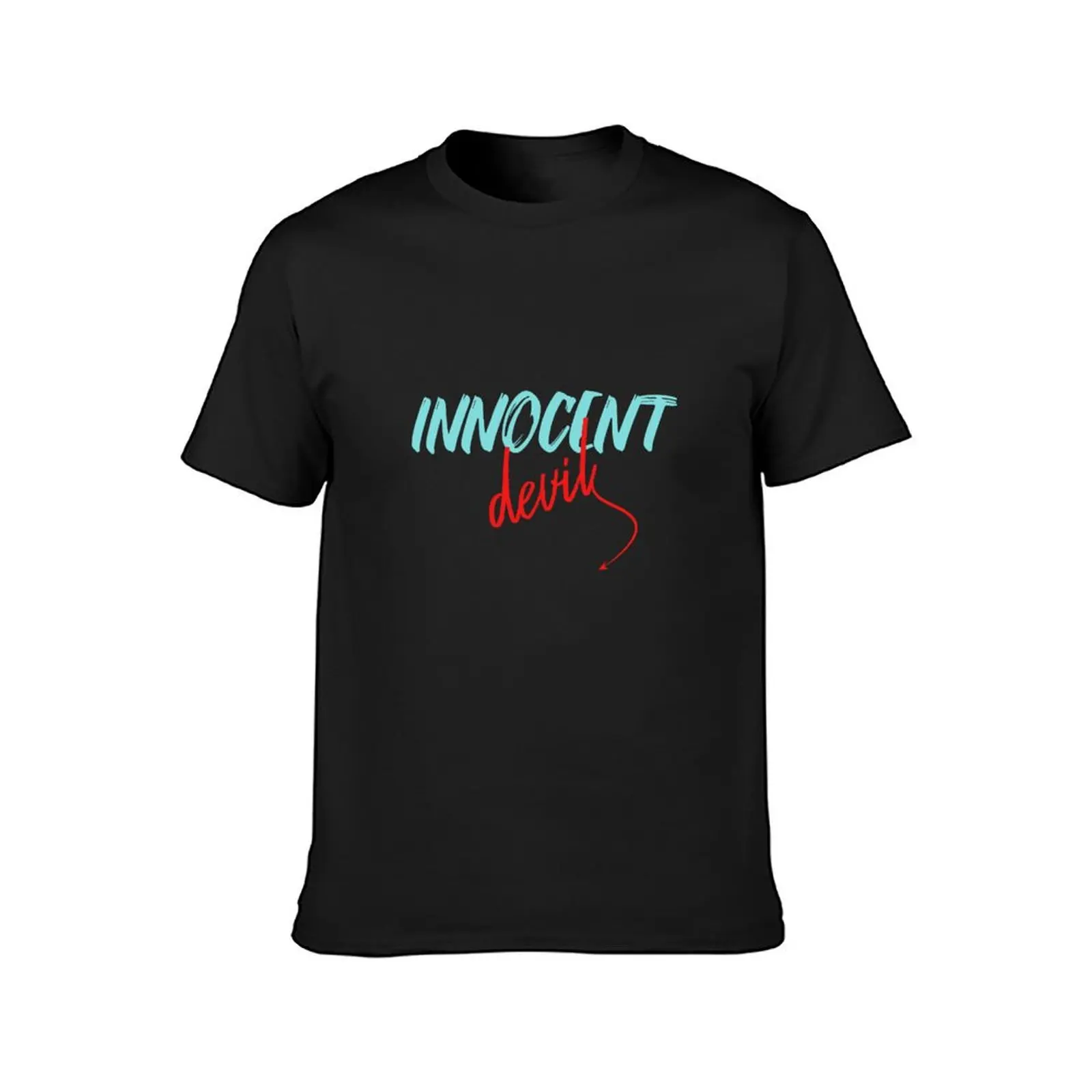 Innocent Devil T-Shirt korean fashion blacks oversized sweat men clothes