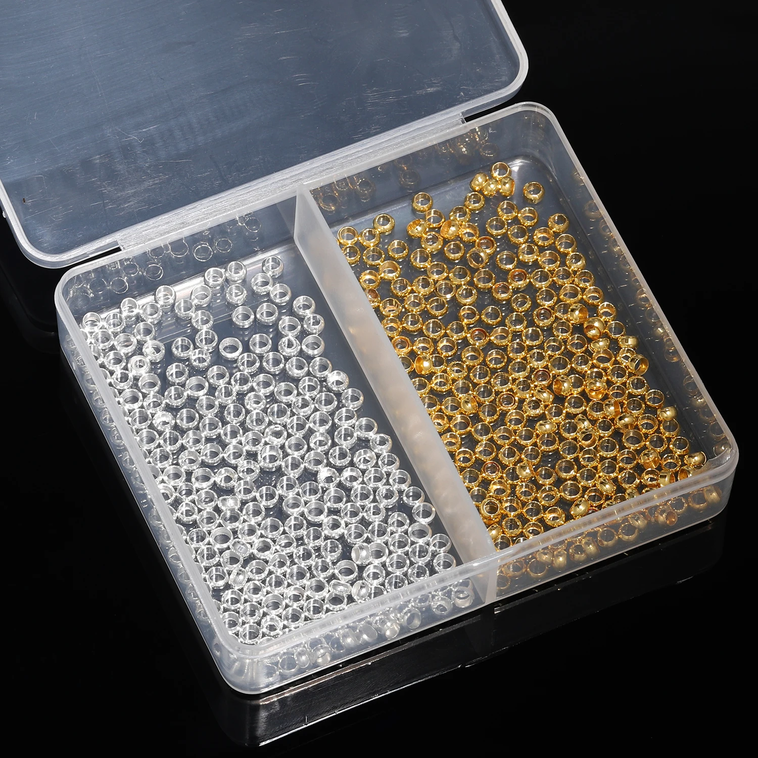 Boxed Gold Color Ball Crimp End Beads Dia 2 2.5 3 mm Stopper Spacer Beads For Diy Jewelry Making Findings Accessories