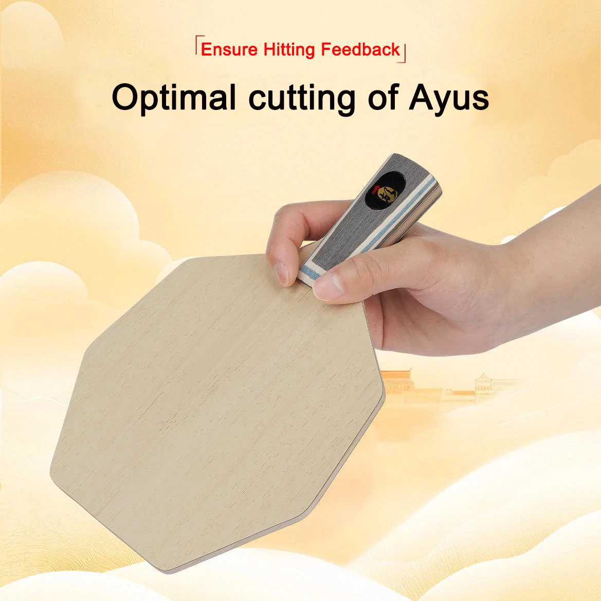 Hexagon Ayus Table Tennis Blade 7 Layer Carbon Fibre Fish Scale Pattern New Obvious Cushioning Strong Table Tennis Bottom Racket