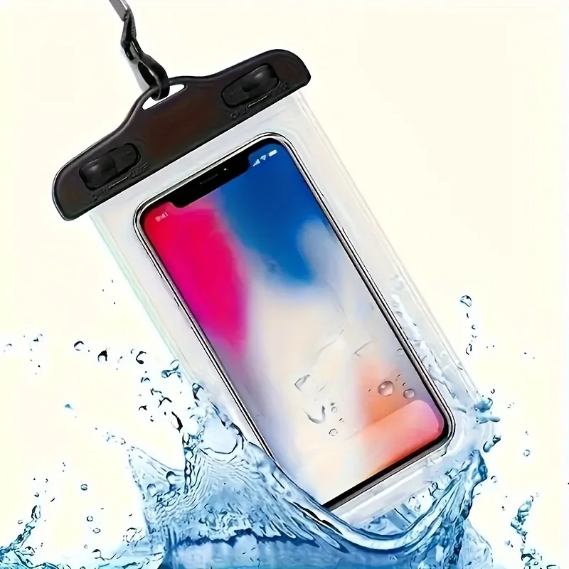 Touchscreen Waterproof Phone Pouch With Lanyard - Lightweight, Smooth Finish For Swimming And Water Parks