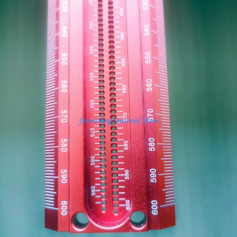 Y5GD Ergonomic Woodworking Scriber T-type Ruler Aluminum Line Drawing Marking Gauge Measuring Tool Hole Scribing Ruler
