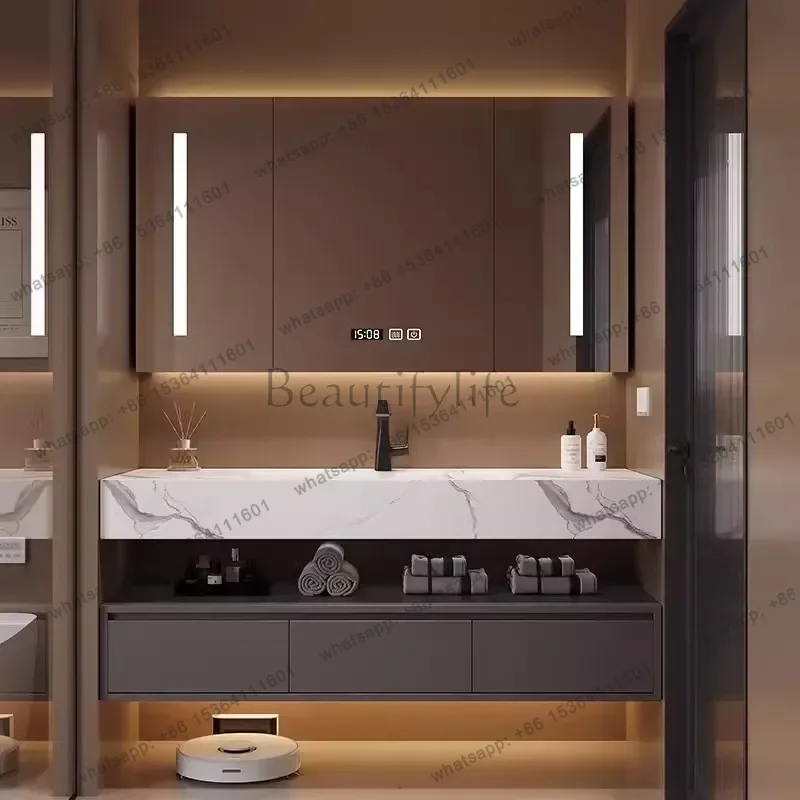 LSLuxury Bathroom Cabinet European Classic Home Toilet Bathroom Cabinet Washroom Meuble Salle De Bain Home Furniture Nordic