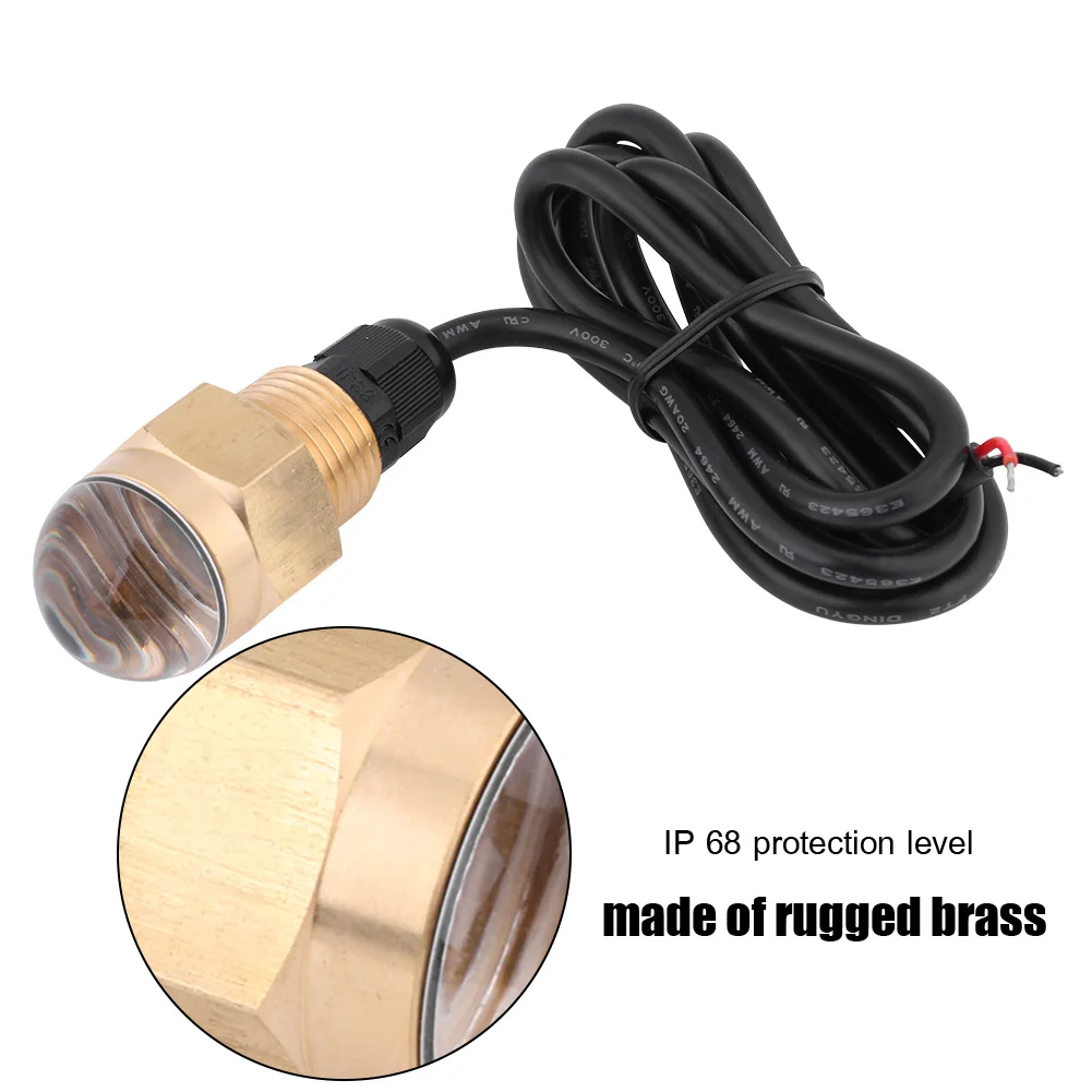

Drain plug light Submarine light Marine Boat 12V Brass Glass Blue LED Underwater Light Lamp Drain Plug1/2" NPT Yacht Accessory