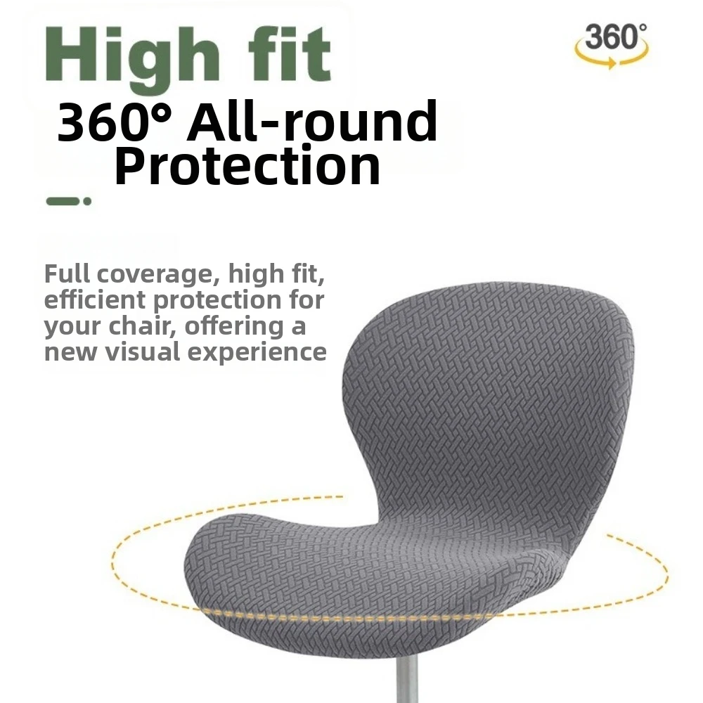 Elastic Stretch Counter Height Bar Stool Cover Dustproof Jacquard Butterfly Chair Cover Washable Solid Color Chair Slipcover