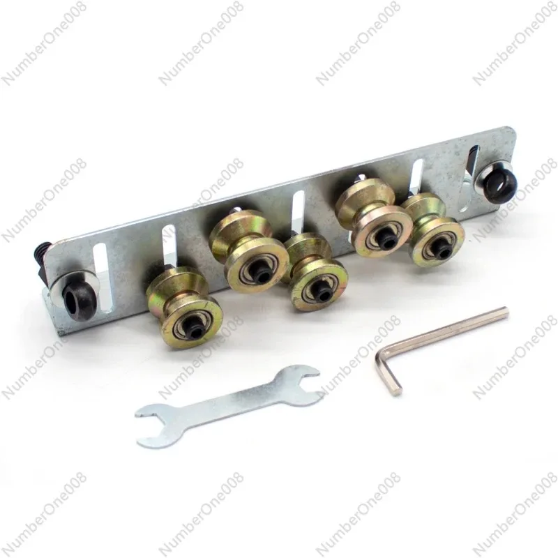 銅線とケーブル用の手動ストレートナー,V字型鋼ホイール,12mm, 5個