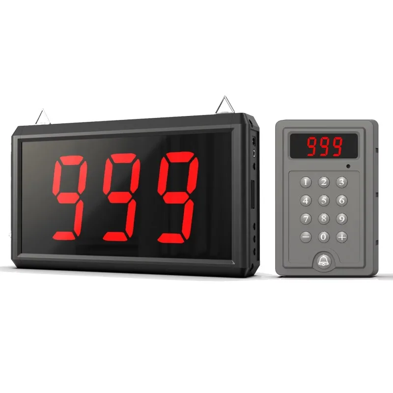 Wireless Queue Management Number Calling System Restaurant and Hospital Call Machine Restaurant Pager with Keyboard