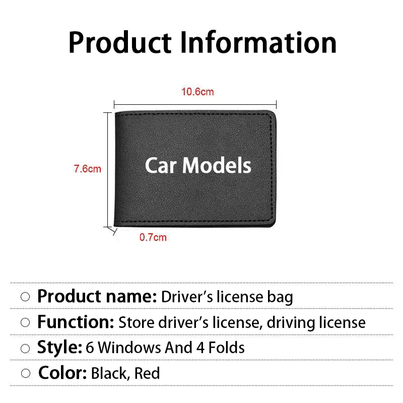 Leather Driver License Holder Card Bag Driving ID Credit Card for Nissan Micra k11 k12 k13 k14 2022 2020 2021 Car Accessories