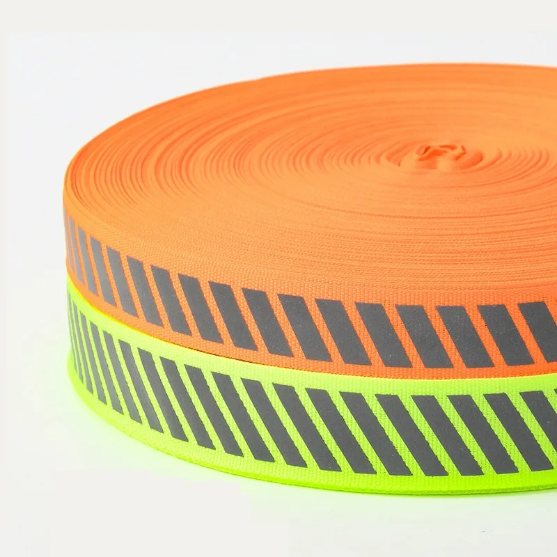2,5 cm x 50 Jahre Twill Reflektierendes Gurtband Polyester Reflektierendes Klebeband Nähen für Kleidung – Detail 6