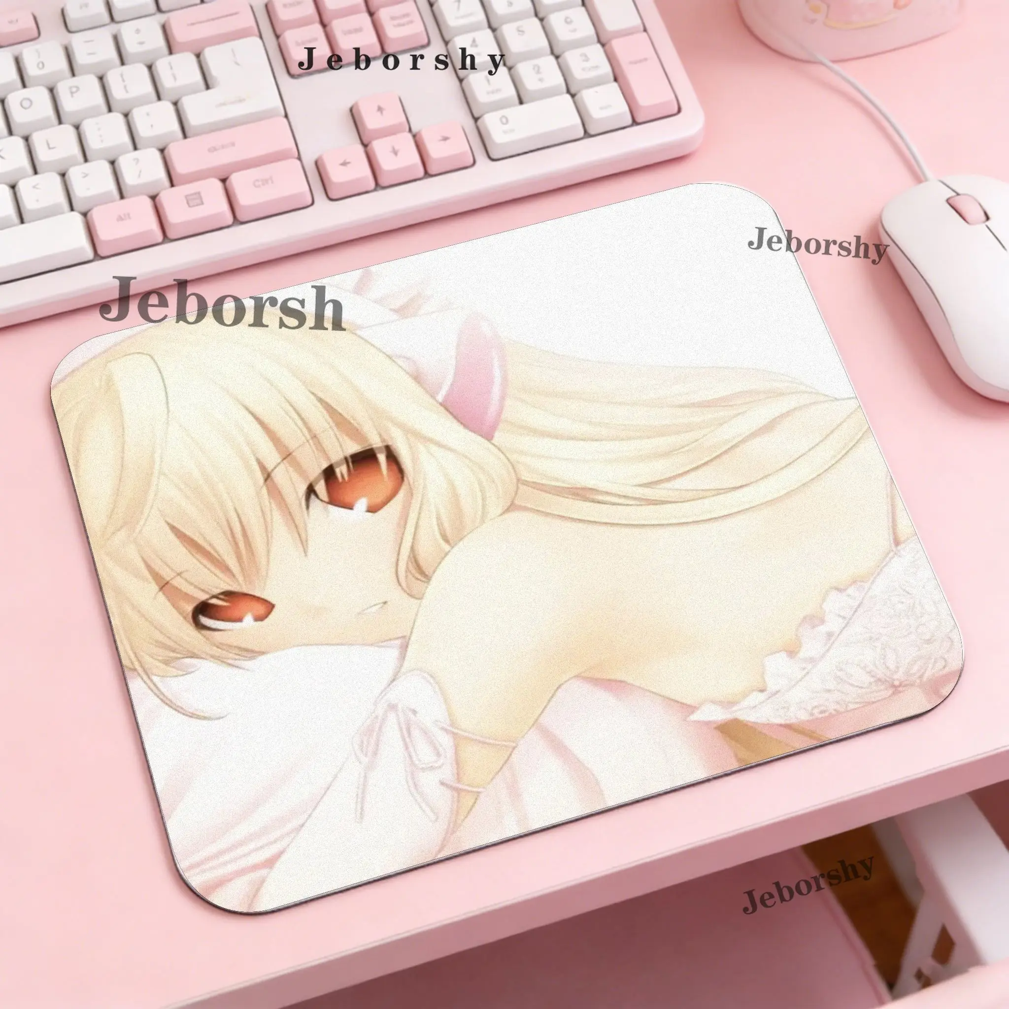 Cute Pinkly Girl Mousepad C-Chobits Chii Cartoon Desk Mat Office Laptop Mouse Pad Pc accessories Mousemat Extended Computer Pad