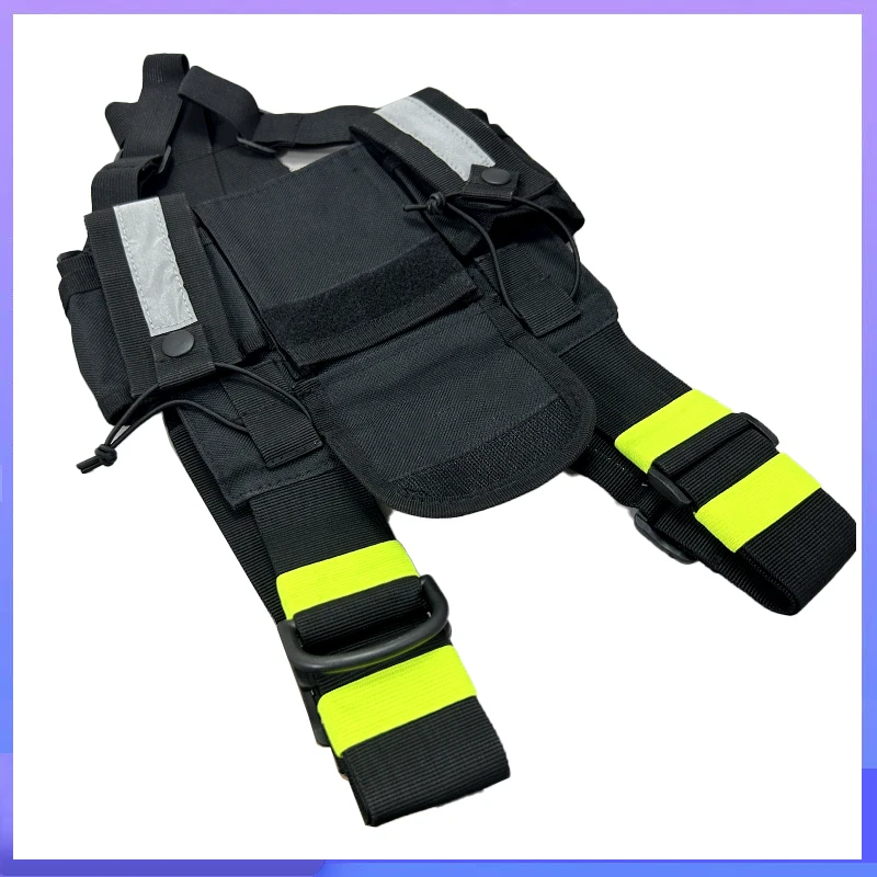 Walkie Talkies Front Pack Pouch Case Radio Shoulder Holster Two Way Radio Reflective Chest Harness Holder Bag Vest Rig Drop Ship