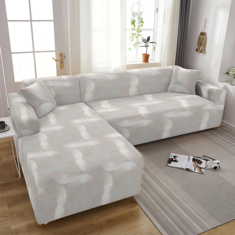 All-inclusive L Shaped Sofa Cover  Living Room Elastic Furniture Cushion Cover Slipcover Chaise Longue Corner Fundas Sofa