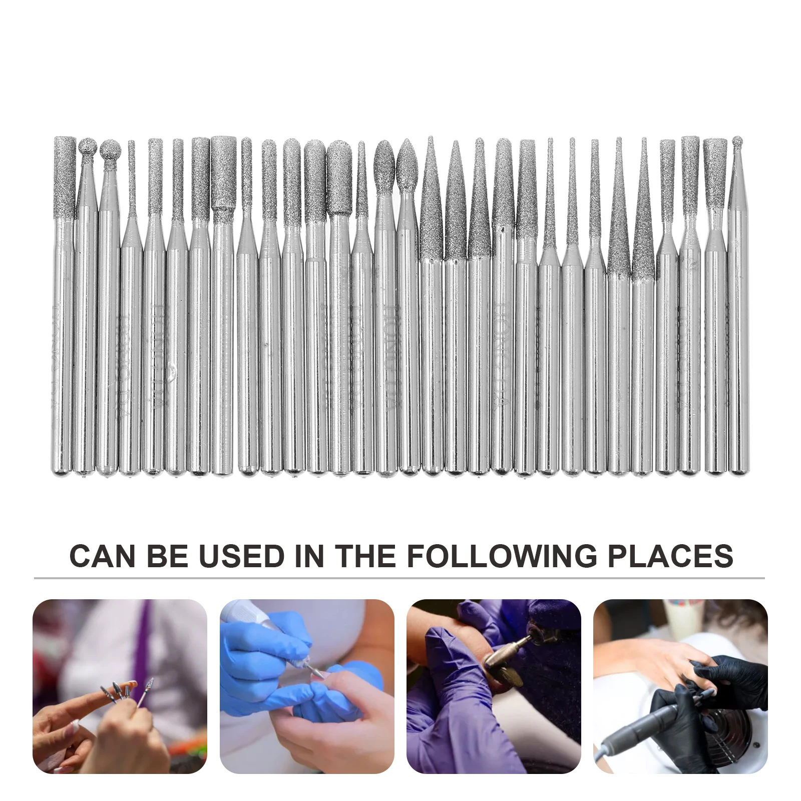 

30 Pcs Nail Polish Beginners Manicure Drills Portable Nails Bits Art Tools Accessories File