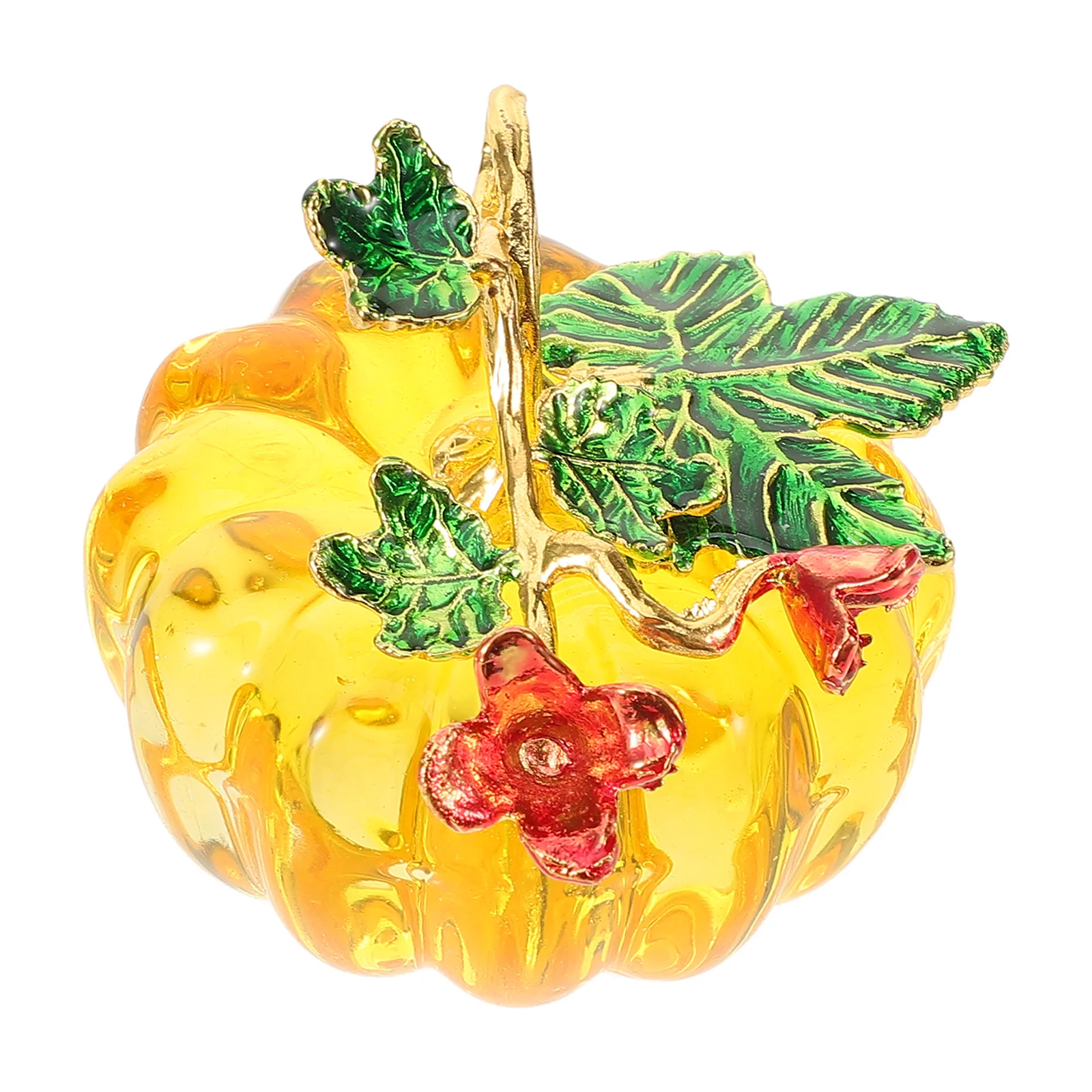 

Crystal Pumpkin Ornament Mini Pumpkins Decoration Decorating Fake Outdoor Fruit Statue Model