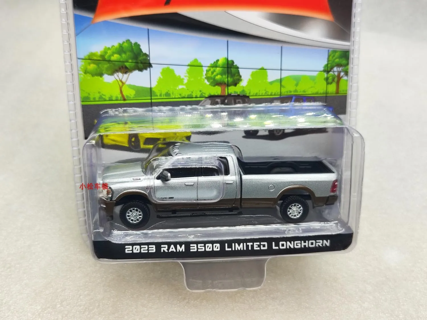 1: 64 Exhibition Hall Flooring Series 4-2023 Ram 3500 Limited Longhorn Alloy car model collection gift ornaments