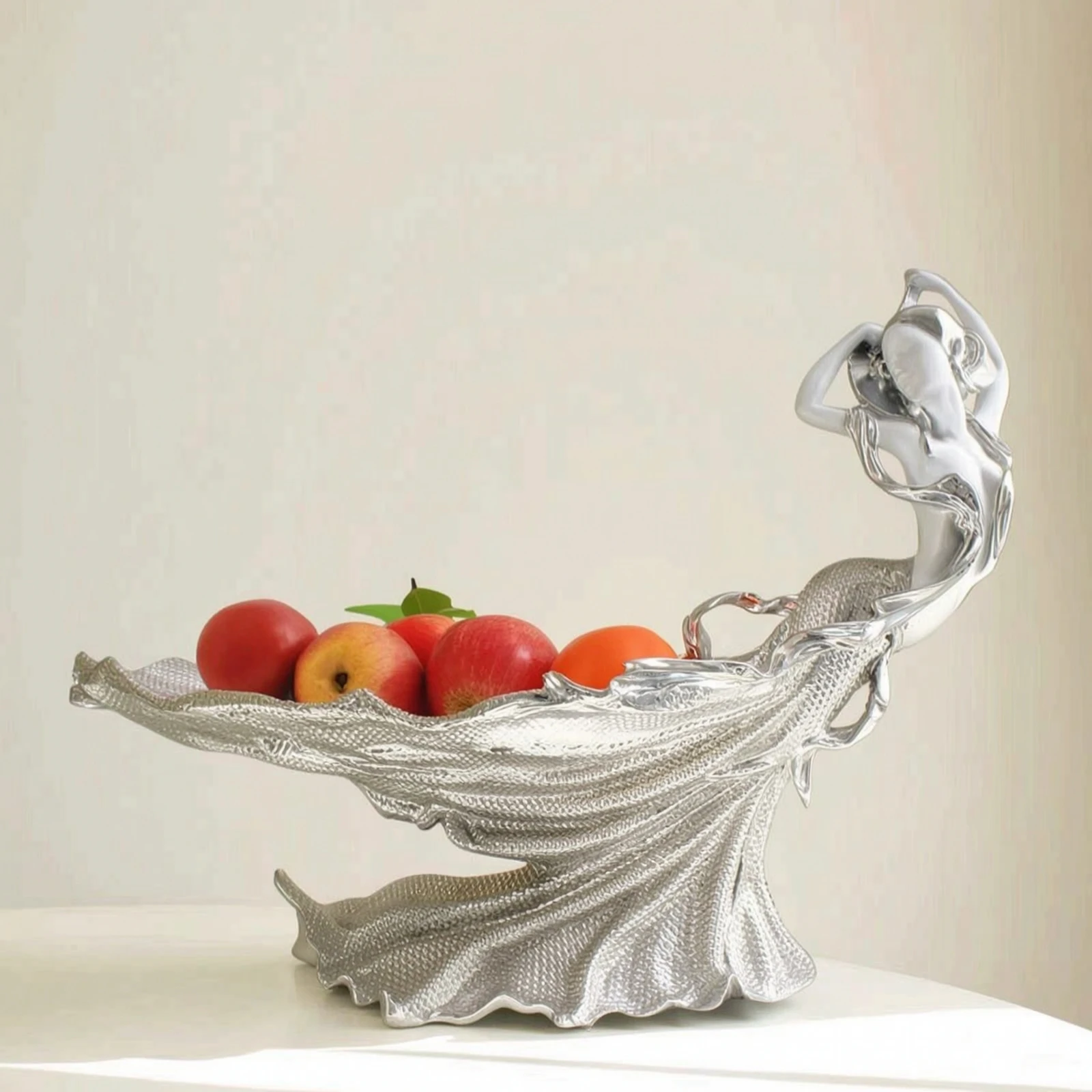 Decorative Fruit Tray Modern Peacock Serving Tray Peacock Fruit Bowl Robust Tableware Festive for Homeowners, Living Room