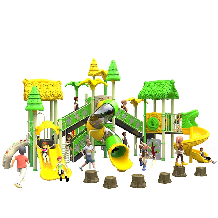 Commercial Kids Amusement Park Outdoor Kids Swings and Slide Equip Playground