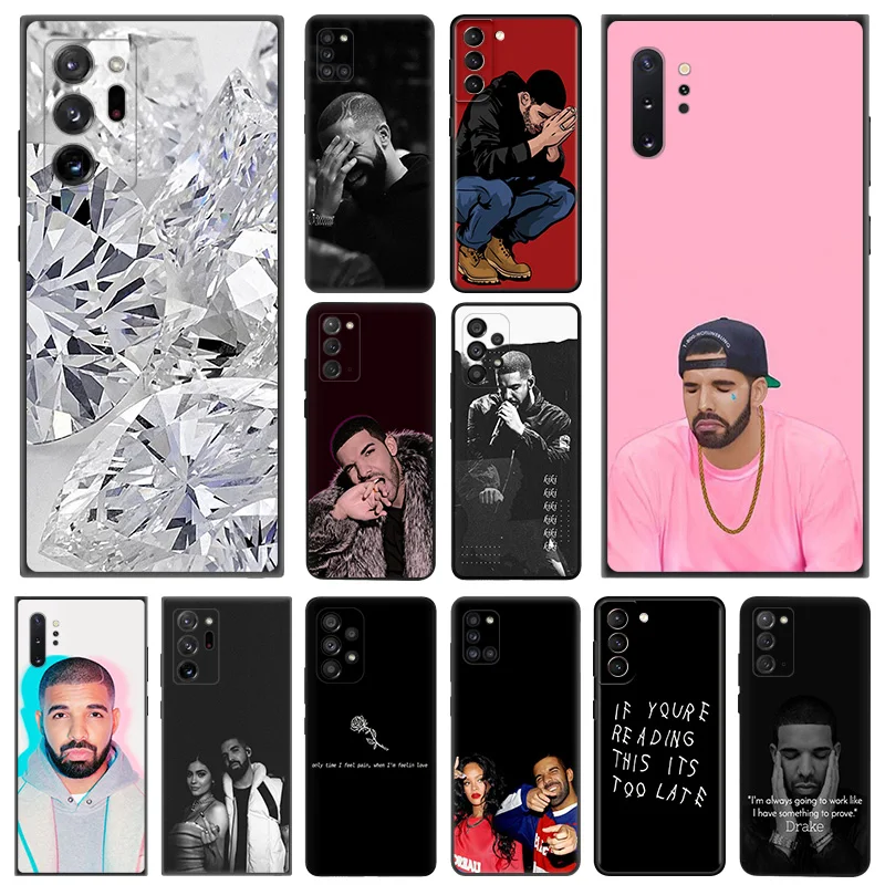 Phone Case for Samsung A35 5G A55 A02 A03 A04 A05 S8 S9 Note10 Plus 9 8 a05s a04e Fashion Drake Soft Black Silicone Cover