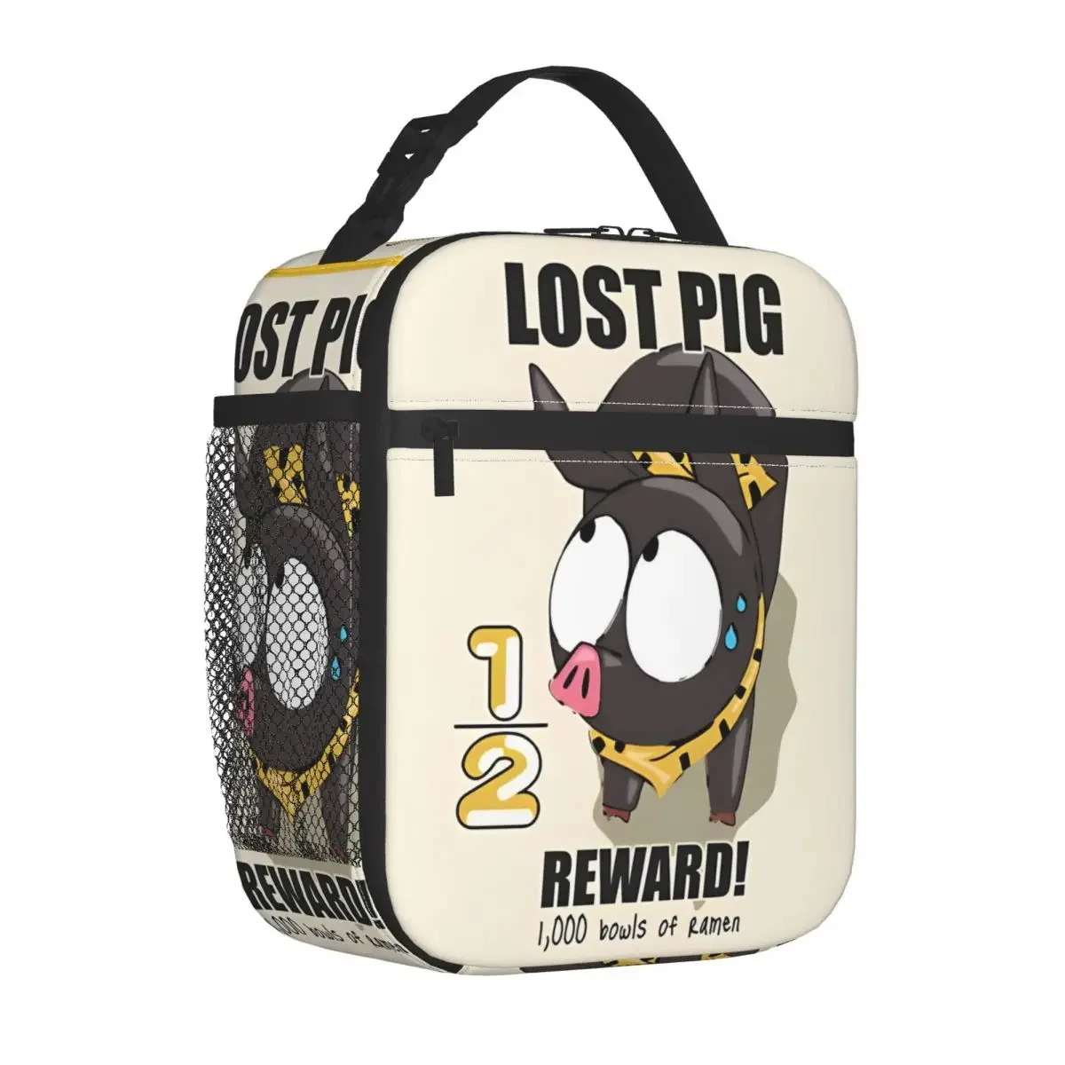 P-chan Ryoga Lost Pig Ranma 1/2 Insulated Lunch Bags Thermal Bag Lunch Container Leakproof Tote Lunch Box Men Women Work Travel