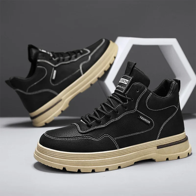 High Top Doc Martens Outdoor Work Boots Trend Biker Boots Fashion Men's Boots Men's Running Sports Casual Running Shoes