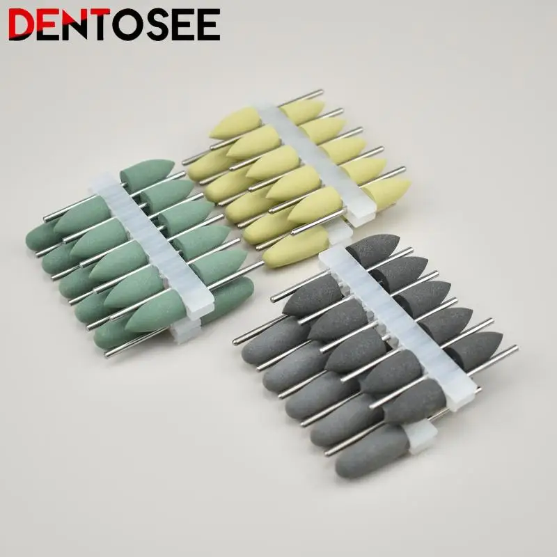 2.35mm Dental Silicone Rubber Polishers Burs Teeth Whitening Plishing Drill Dental Polishing Nail Drill Bit 10pcs/set