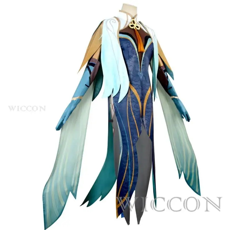 Genshin Impact Cosplay Xianyun Cosplay Costume Cloud Retainer Dress Wig Anime Game Chinese Style Halloween Costume For Women