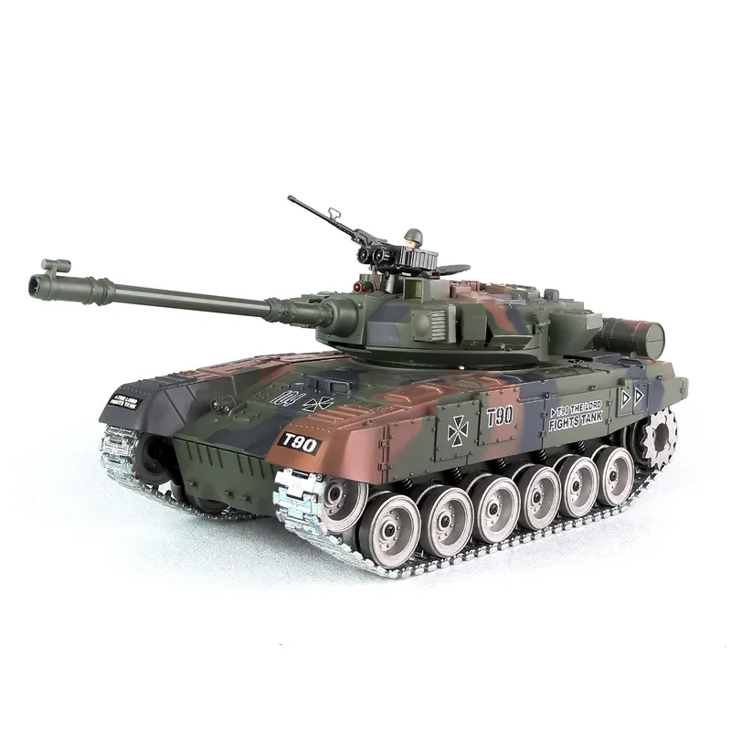 1/18 Russian T90 Metal Upgrade Tank Car Remote Control Electric Tank Simulation Toys Model For Children rc tanks that shoot bb