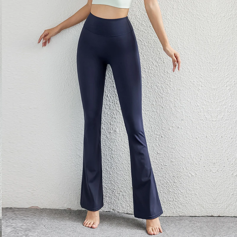 2024 نمط جديد رائجة البيع اليوغا تجريب طماق للنساء السيدات السراويل جرس قيعان عالية الخصر سراويل رياضية الجري الرياضة #4